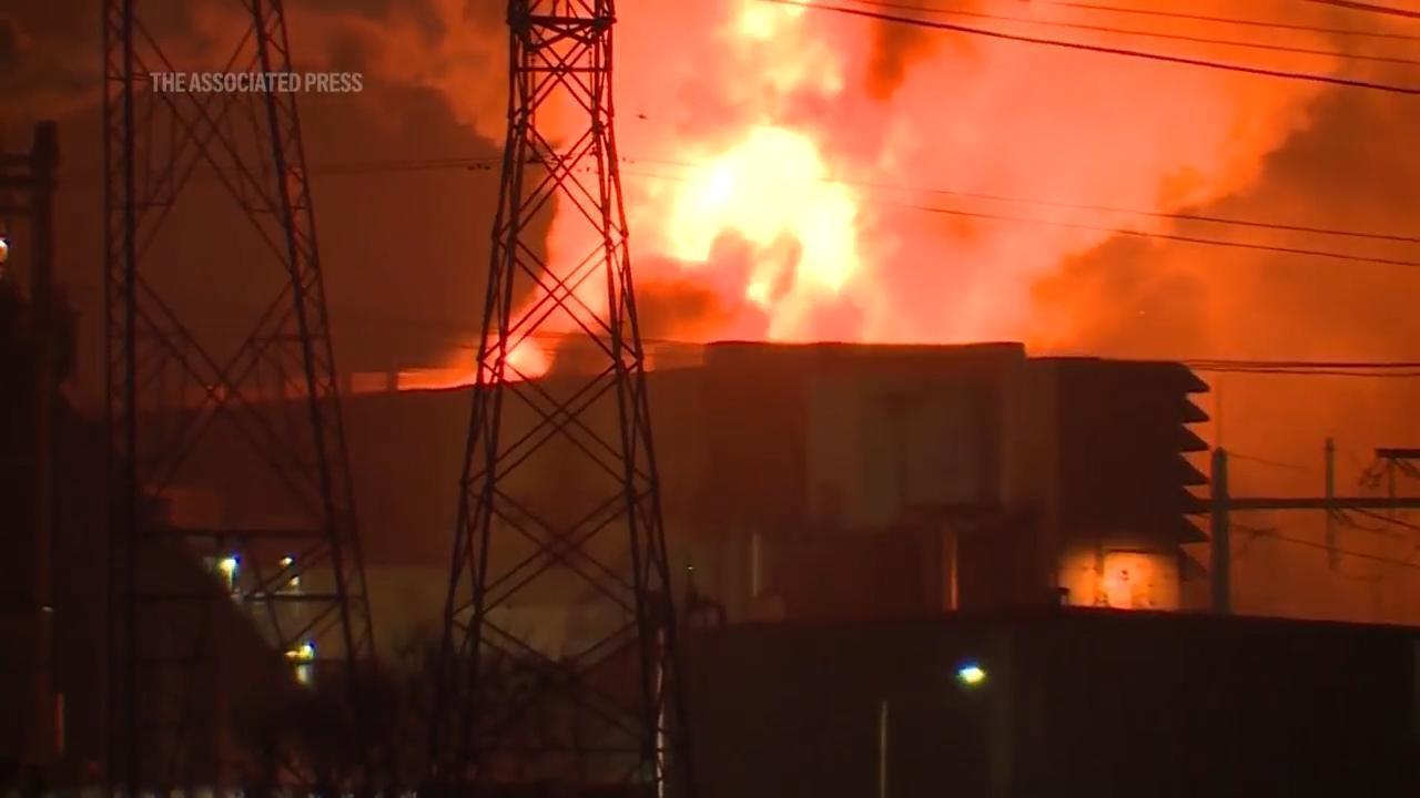 Massive Battery Plant Fire Forces Evacuations