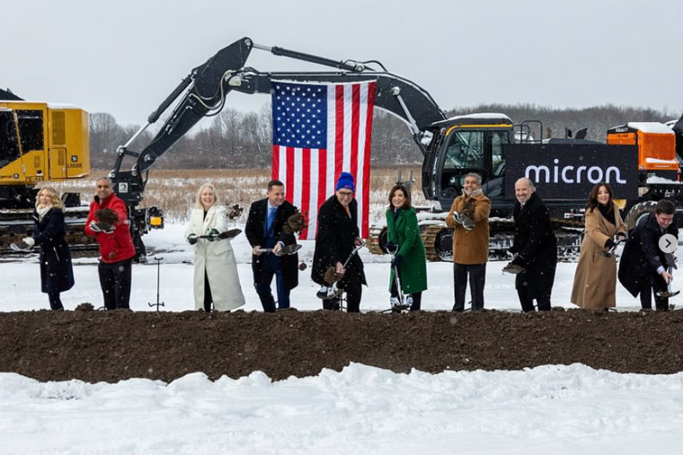 Micron Breaks Ground at New York Megafab Site